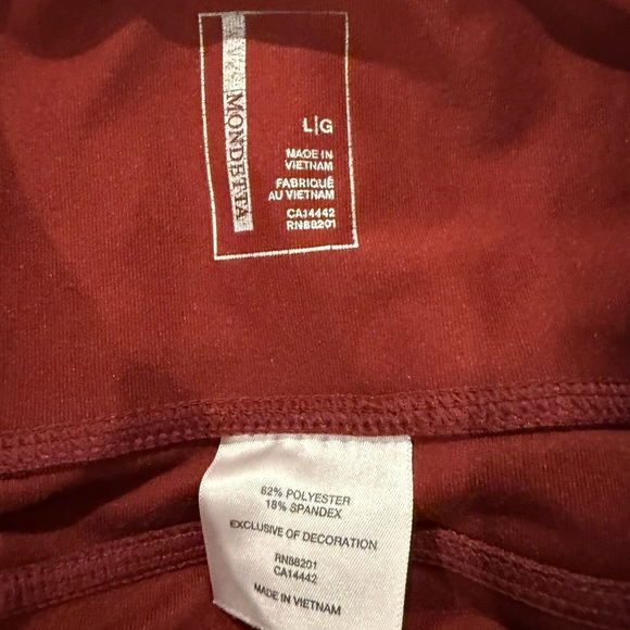 Mondetta Leggings Red Size Large. - Picture 4 of 5